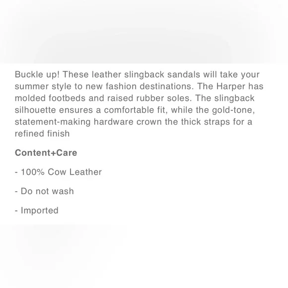 ALOHAS SIZE 41 Harper Leather Slingback Buckled Sandal in Cream